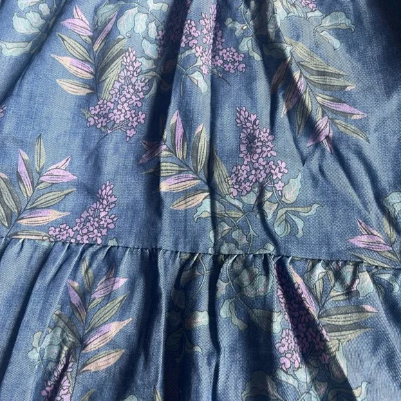 NATURAL LIFE Blue and Purple Midi Dress - Picture 2 of 5